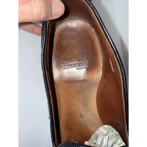Allen Edmonds Black Leather Pembrooke Loafer Tassel Classic Dress Shoes 11 D - Picture 13 of 16